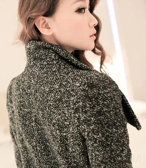 Popular Hot Selling Slim Woolen Long Overcoat | Женская одежда