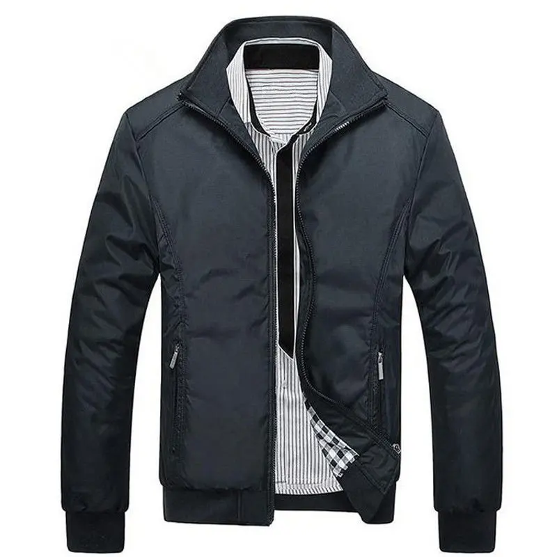 BOLUBAO модные брендовые Для мужчин Куртки Новые однотонные Цвет Slim Fit Высокое Качество Для мужчин куртки мужская повседневная куртка пальто - Цвет: Black