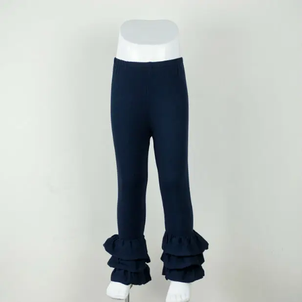 Детская Рождественская одежда зеленые детские трикотажные штаны с оборками