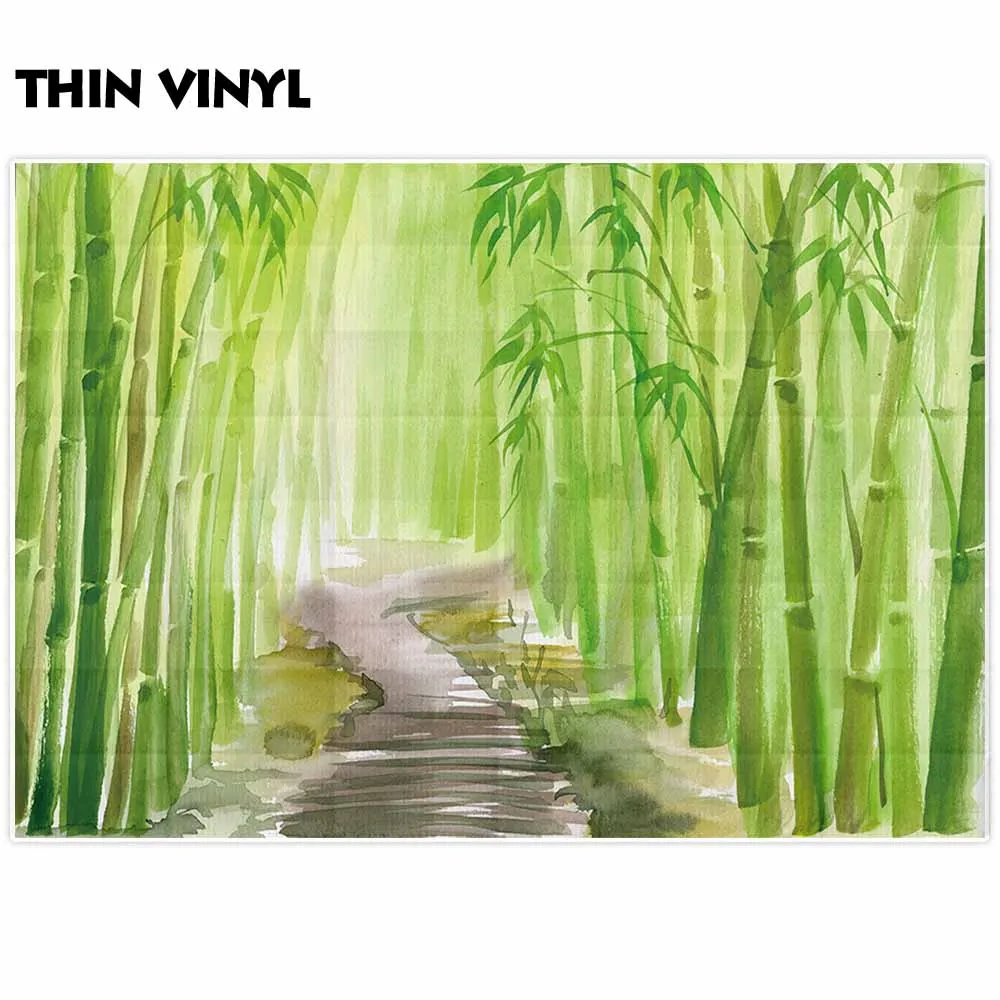 Фон для фотосъемки Allenjoy в китайском стиле Весна акварель бамбуковый лес фон