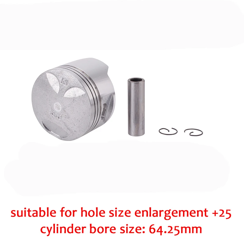 1 Set Piston Ann 25 Детали двигателя мотоцикла поршни кольца набор 64 мм STD Стандарт+ 25+ 50+ 75 Размер цилиндра для Honda Steed400 BROS400 Shadow400 - Цвет: 1 Set Piston Ann 25