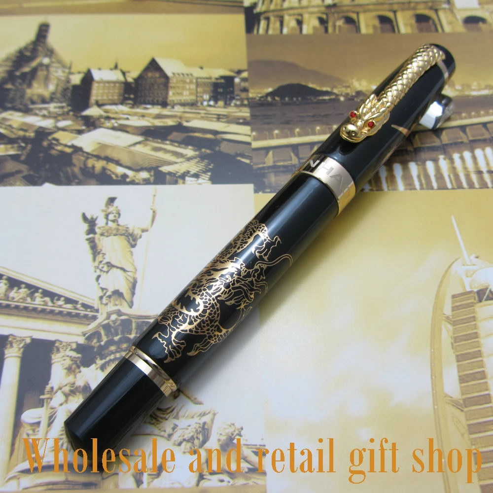 JINHAO K600 гравировка Дракон и дракон клип авторучка металлическая подарочная ручка