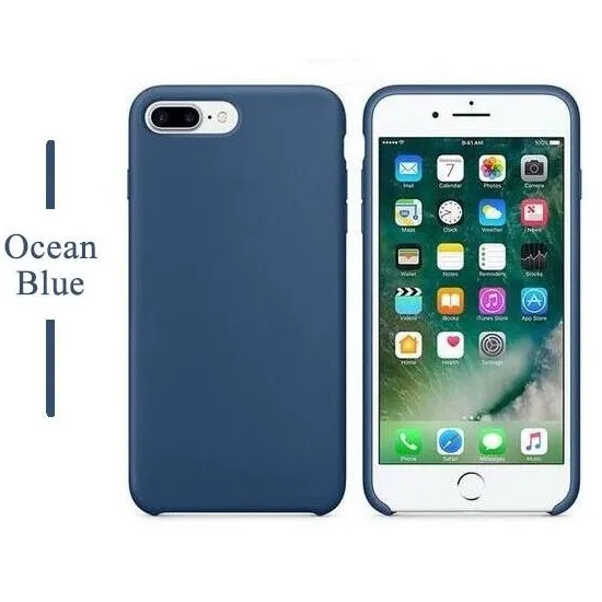 Ocean Blue Чехол для iPhone Xs MAX XR X чехол s для Apple iPhone 7 8 6 s Plus 5S SE официальный стиль силиконовый чехол с логотипом - Цвет: Ocean Blue
