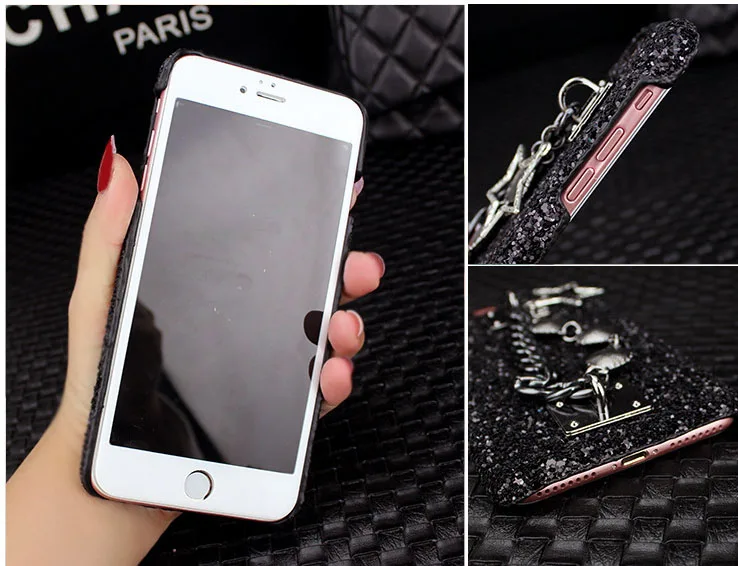 Aibor Роскошный блеск Косметическая пудра чехол для iPhone 5 5S SE X 6 S плюс 7 8 Bling алмаз