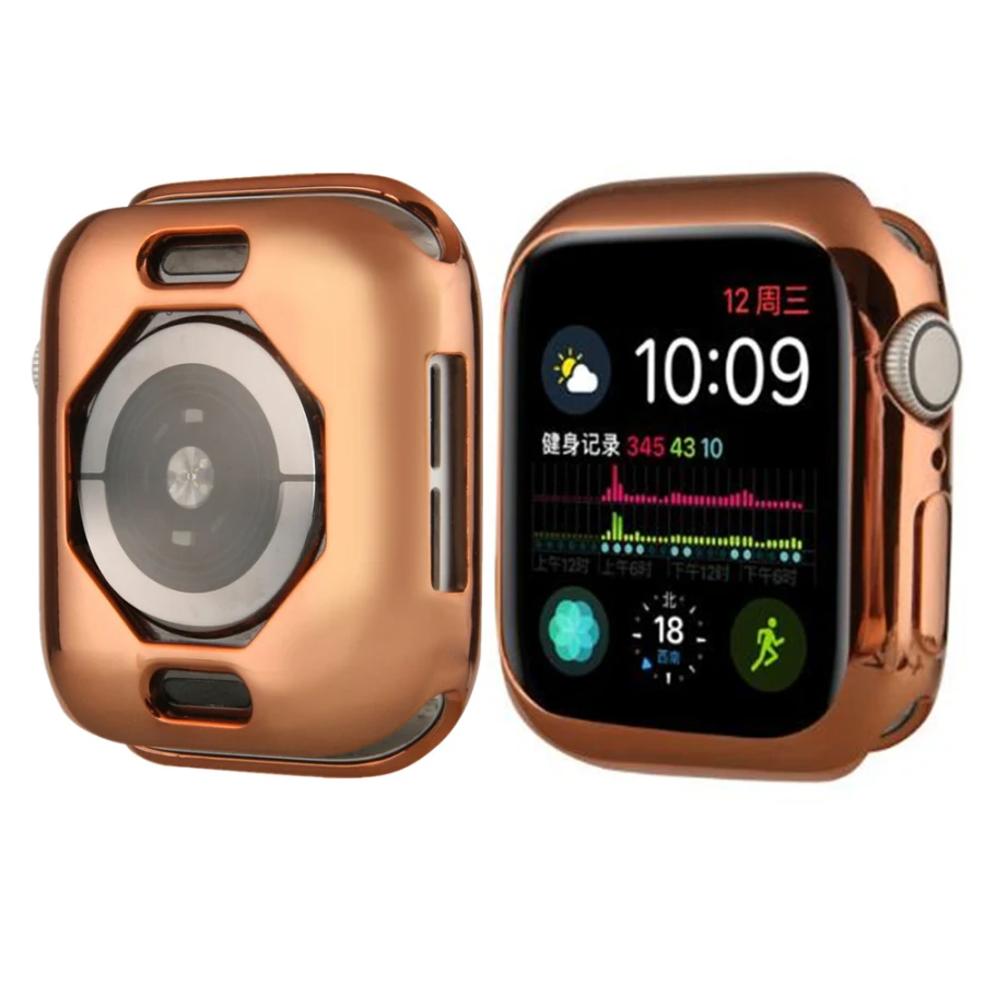 ТПУ тонкий мягкий чехол для Apple Watch серии 4 защитный чехол бампер для iwatch 40 мм 44 мм Рамка аксессуары для ремешка часов