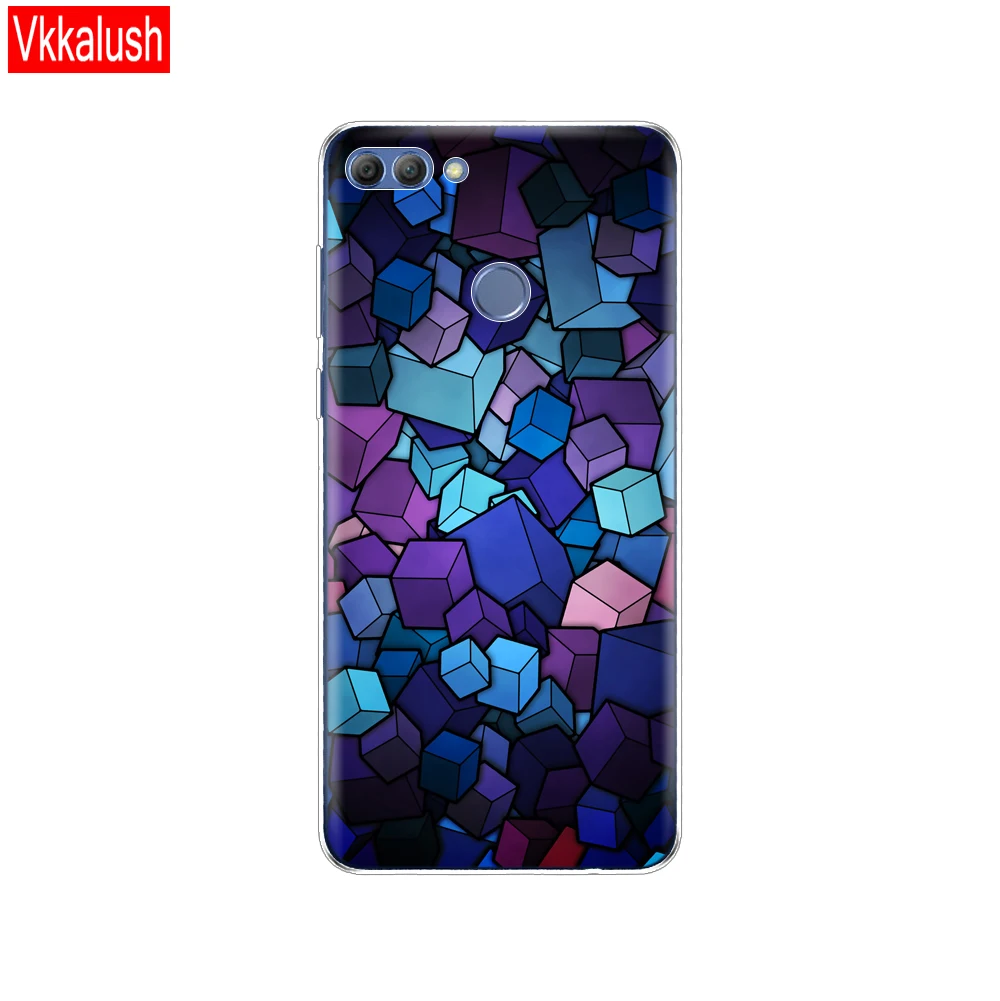 80165 Чехол для телефона huawei P smart Enjoy 7 S, мягкий силиконовый чехол из ТПУ 360, полностью защитный прозрачный чехол с принтом - Цвет: 80165