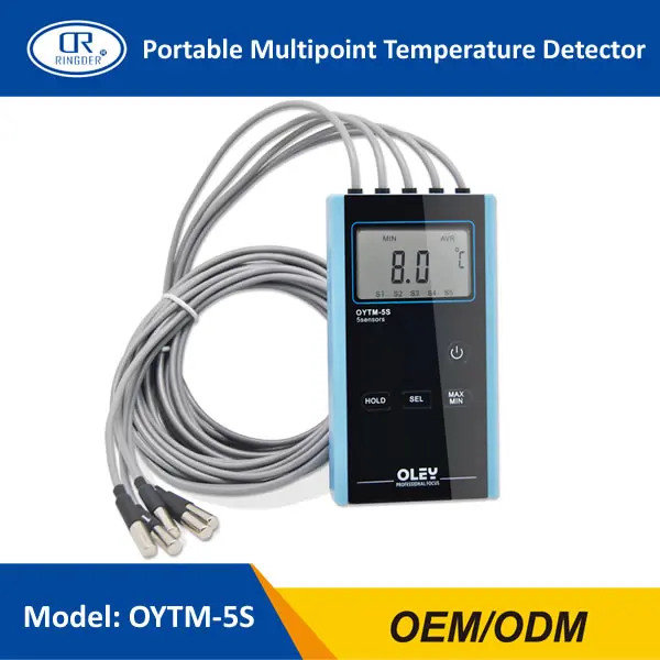 RINGDER OYTM-5S портативный многоточечный температурный детектор универсальный инструмент для измерения температуры 5 высокоточный датчик