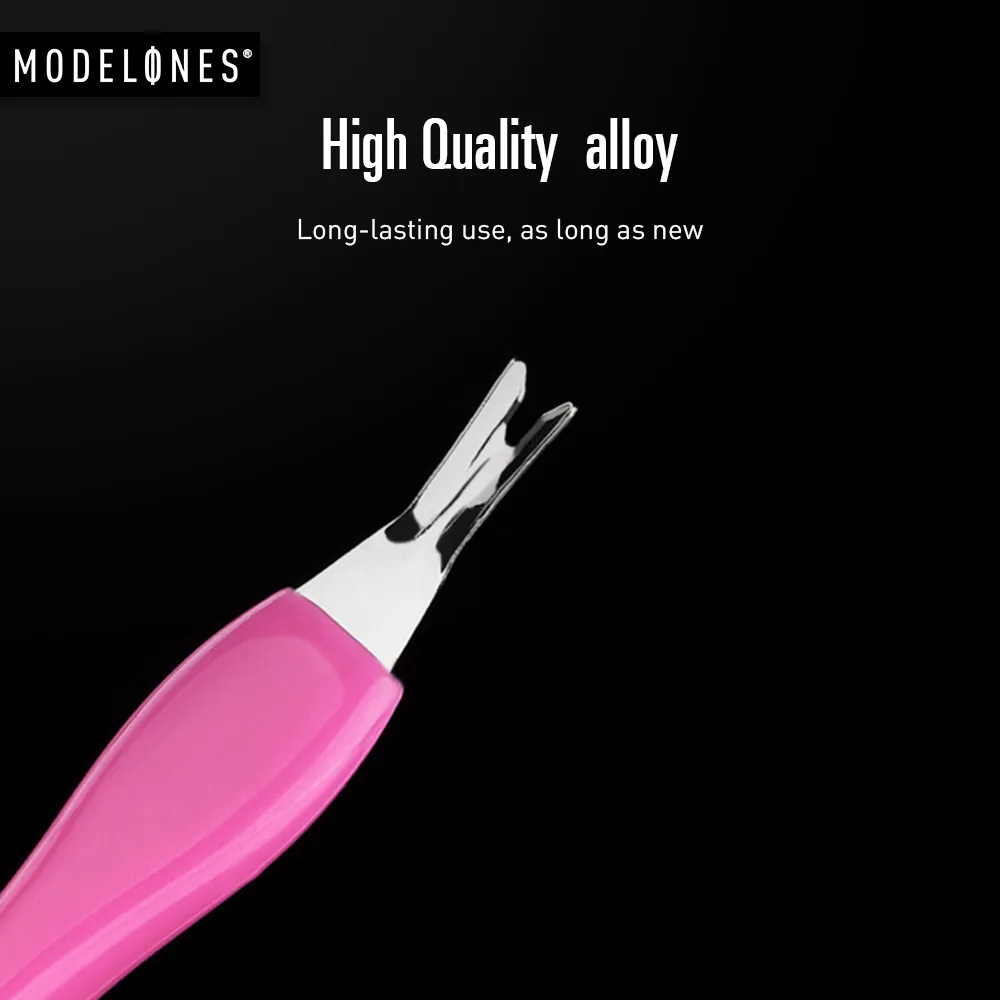 Modelones 3 шт. стальная Толкатель для кутикулы инструменты дизайна ногтей вилка