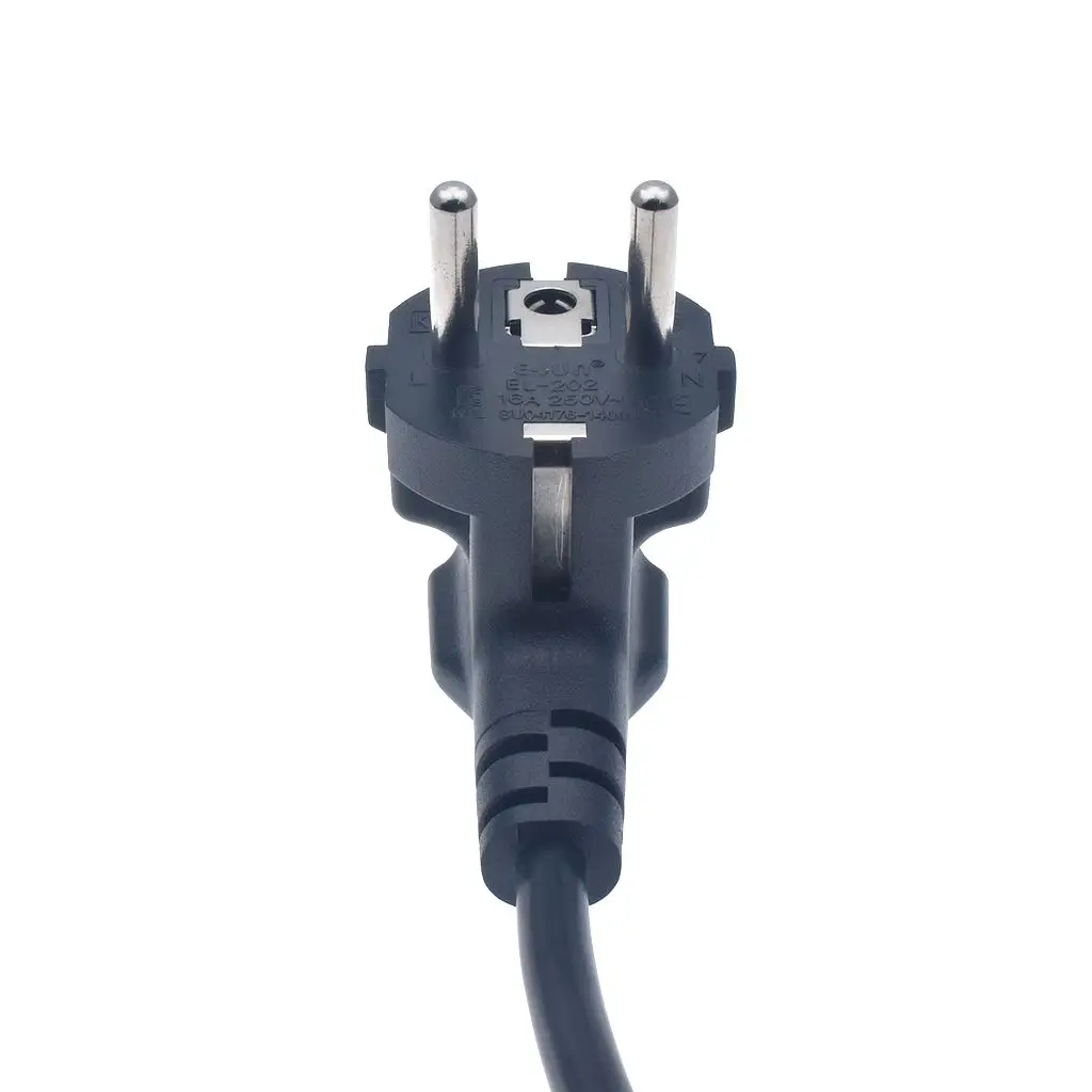 CEE7/7 IEC C13 Мощность шнуры, 10A, 250 V, H05VV-F 0,75 мм кабель, короткий силовой провод Schuko to C13 Мощность шнур, 1ft/30 см
