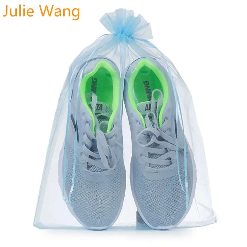 Julie Wang 5 шт. 30*40 см шифоновые ювелирные сумки органза вуаль Упаковка Сумка на год, день рождения, Рождество, Свадебная вечеринка, подарочная сумка