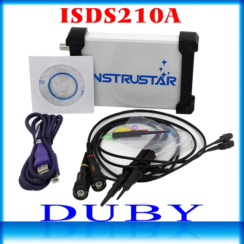 ISDS210A ПК на основе USB портативный цифровой осциллограф 2 канала 40 м 100 мс/с