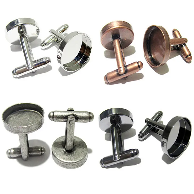1 шт. запонки для запонок 18 мм 8 цветов|cufflink blanks settings|cufflink blankscufflink backs |