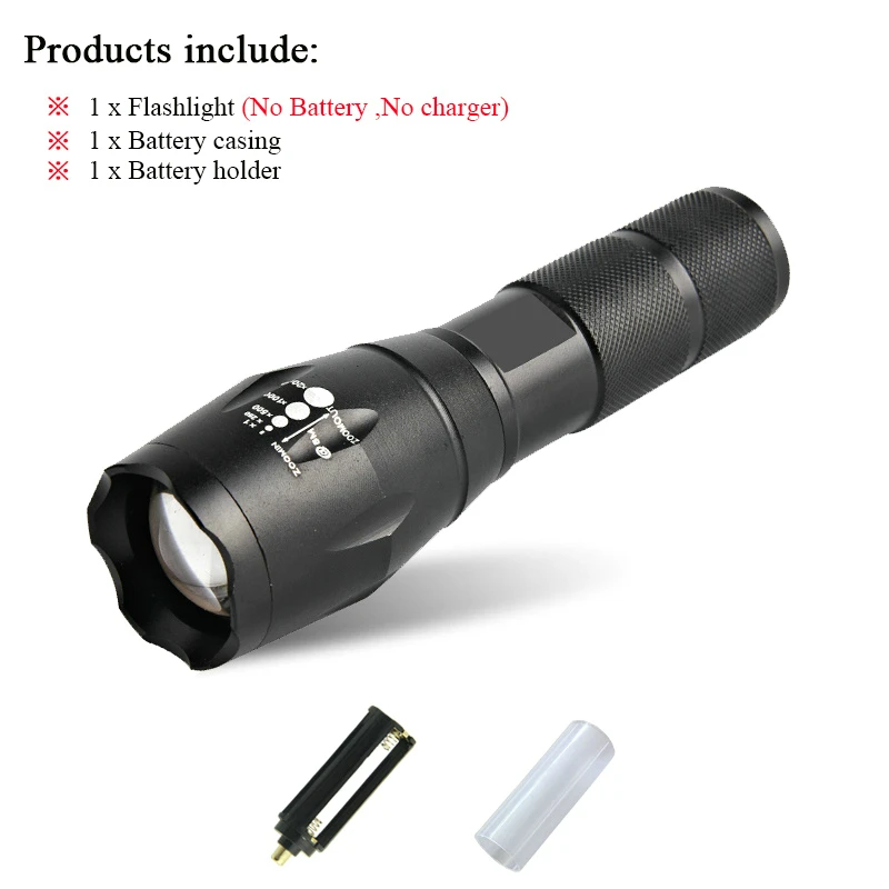 Flashlight A XM L2 zoom самый мощный фонарик CREE XML T6 мини портативный рюкзак фонарь 18650 или AAA водонепроницаемый охотничий фонарь - Испускаемый цвет: Flashlight A