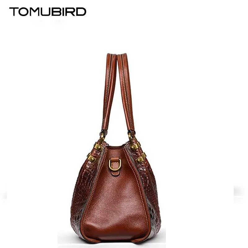 TOMUBIRD Новый превосходный натуральной кожи классический дизайнер тиснением