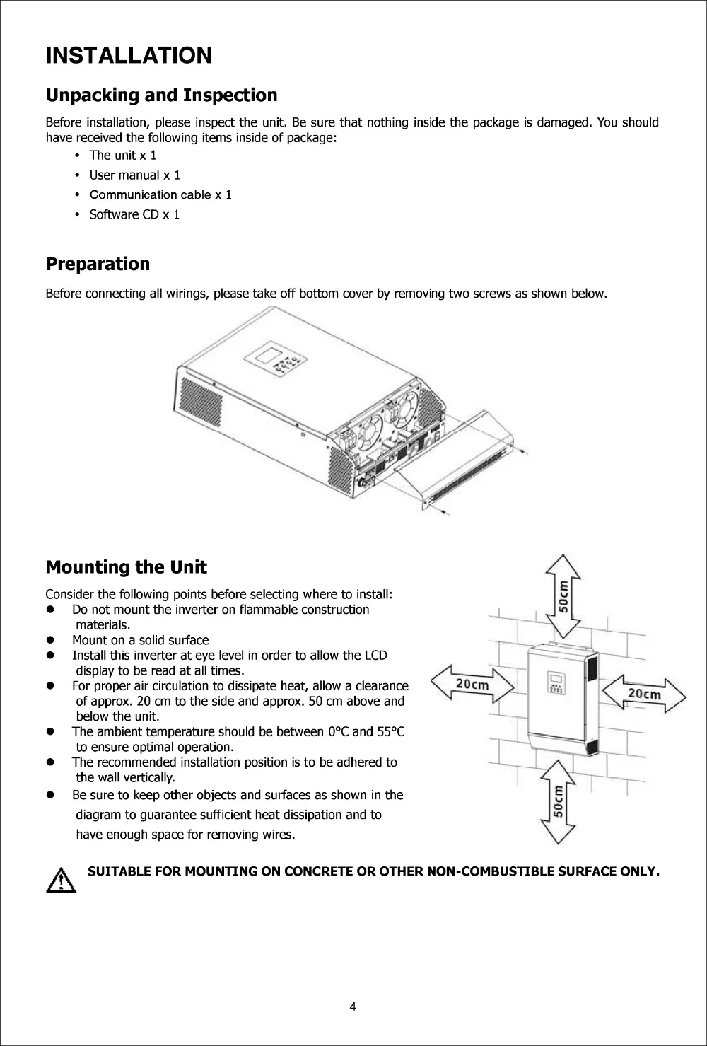 Гибридный инвертор 3KVA/5KVA PWM/слежением за максимальной точкой мощности, неэлектрифицирован инвертор синусоидального колебания инвертора солнечной энергии 24 V/48 V Батарея Зарядное устройство