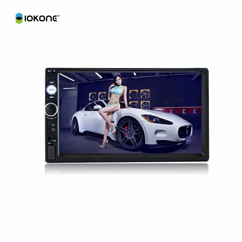 IOKONE 7 дюймов mp5 автомобиля магнитола 2 din сенсорный экран плеер 7010B bluetooth стерео