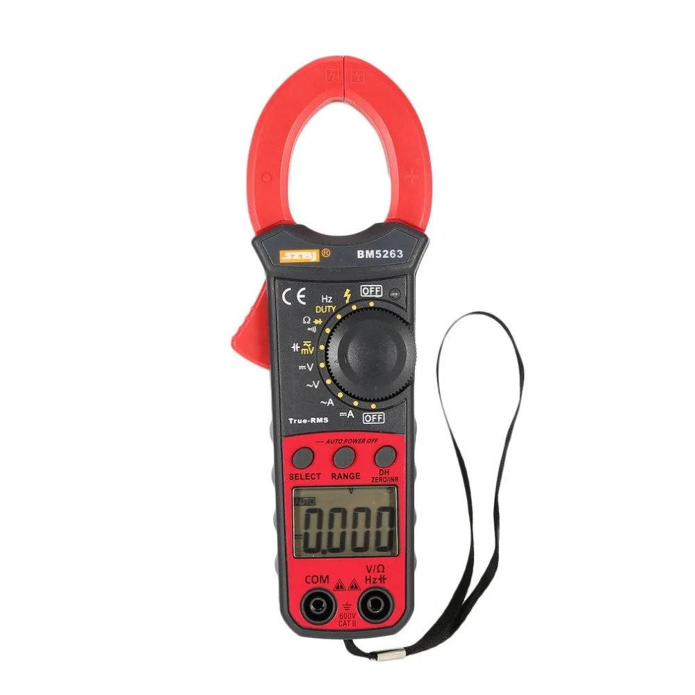 Цифровой клещи мультиметр истинный RMS Авто Диапазон AC/DC Вольт Ампер Ом Емкость