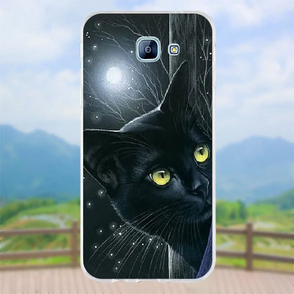 Vvcqod за счет складки мягкая модная чехол волшебный кот арт для Samsung Galaxy A3 A5 A7 J1 J2 J3 J5