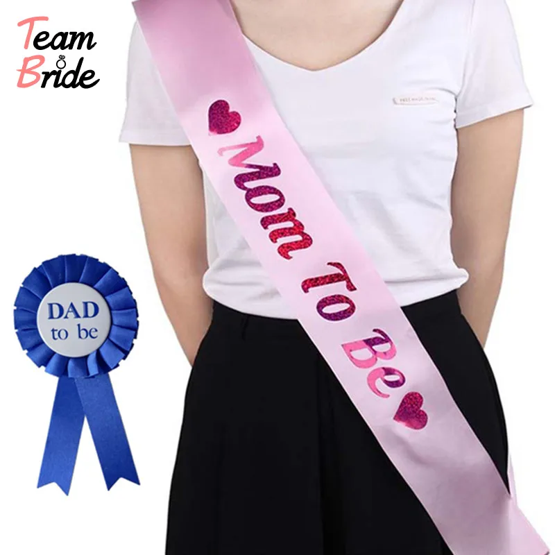 Команда Невесты Baby Shower атласная лента MOM to be Sashes розовый плечевой ремень мать день вечерние украшения DAD to be вечерние принадлежности