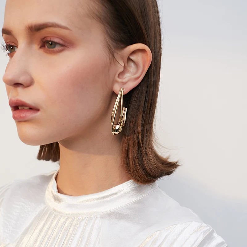 Женские серьги простые темпераментные длинные индивидуальные украшения для