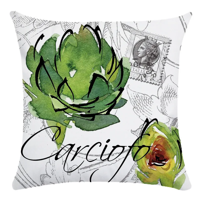 Короткие Плюшевые ботинки наволочка овощи фрукты чехол для подушки дивана