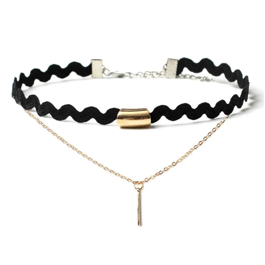5 Pieces Necklace Choker Hot Set Velvet Classic Gothic Tattoo Lace Cute and Elegant Dropshipping JU24 | Украшения и аксессуары