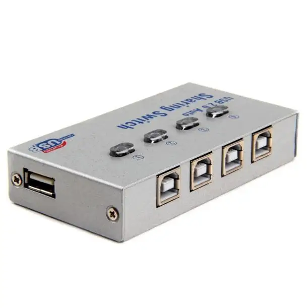 Легко установить 4 порта USB 2 0 переключатель высокоскоростной Обмен Switcher для