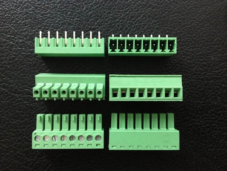 3,81 мм шаг PCB вставные Винтовые клеммные блоки, вилка+ правый угол контактный разъем 2 Pin до 16 Pin