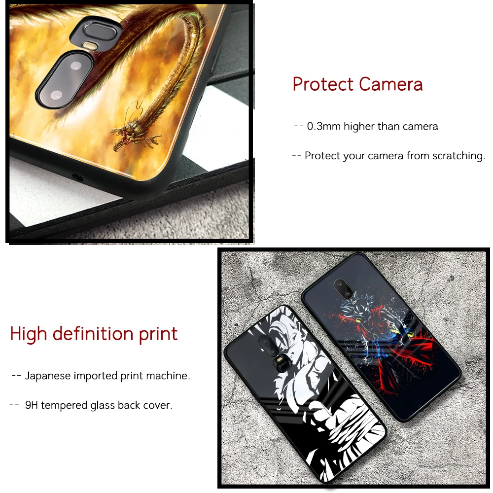 Для Oneplus 6t чехол стеклянная задняя крышка Dragon ball супер Чехол 7 pro coque для 1 + 5 5t 6 |