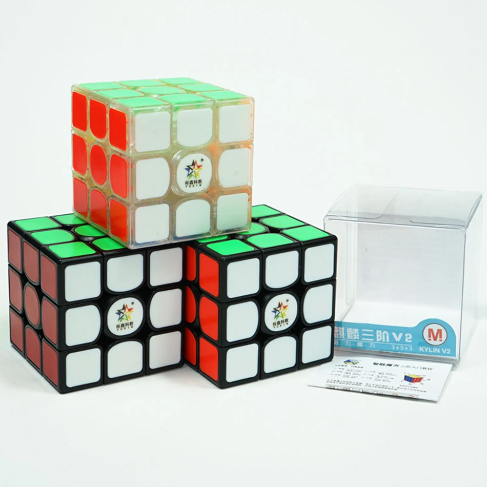Yuxin Kylin V2 м 3x3x3 Магнитный Магический кубик Рубика скоростной/Transaprent Чжишен Скорость, Магический кубик, Скорость куб, обучающие игрушки для детей