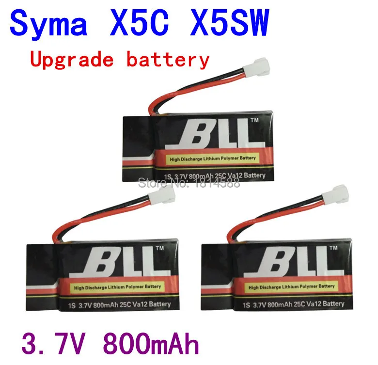 

3 шт., аккумулятор 800 мАч для Syma X5 X5C X5SC X5SW V931 H5C CX-30 SS40 FQ36 T32 T5W H42, запасные части для квадрокоптера