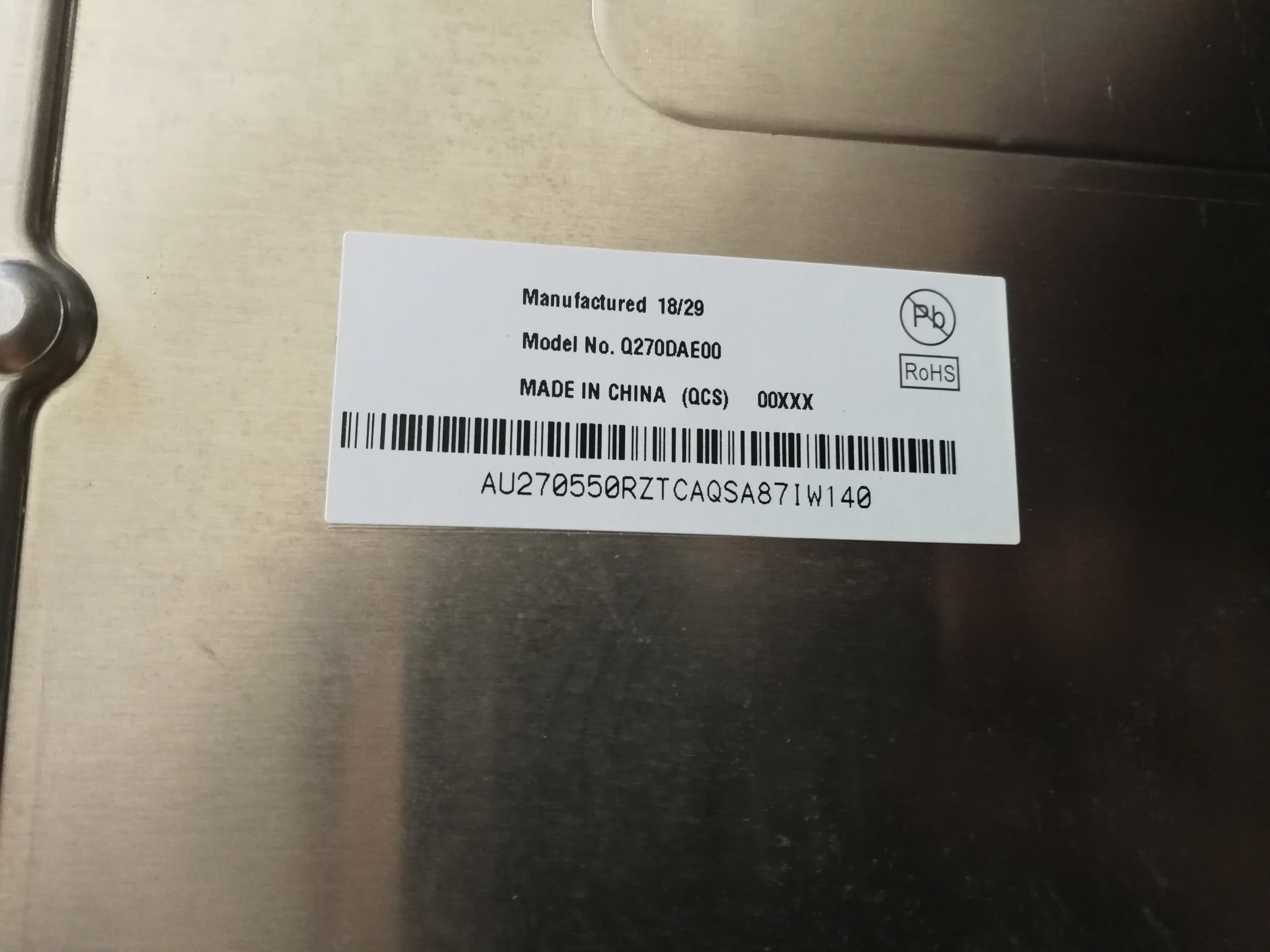 ЖК-дисплей экран M270Q002 M270DTN01.0 M270DTN01.3 M270DTN01.5 2 K 144 Гц для DELL S2718D S2716DG Asus MG278 игровой монитор