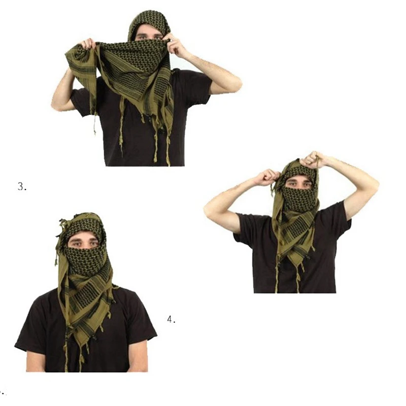 Армейский Военный Тактический Keffiyeh Shemagh пустынный шарф в арабском стиле шаль шеи крышка головы обёрточная походная страйкбол стрельба аксессуары