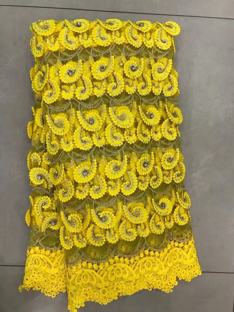 Кружевная ткань с красными французскими камнями новейшая африканская молочная