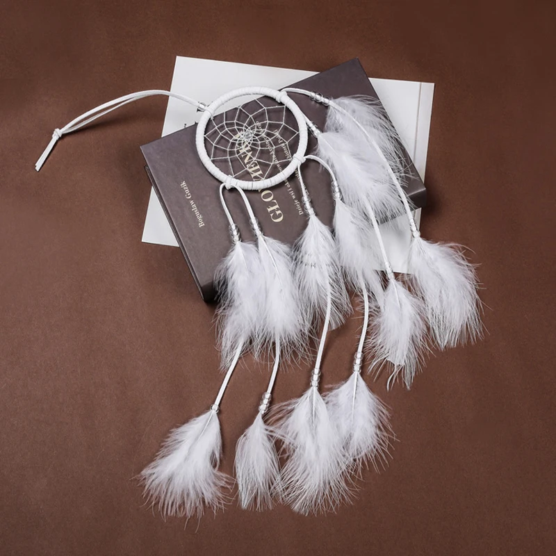 Handmade Wind Chimes Indian Dream Catcher Feather Wall Hanging Craft Gift Home Bedroom Window Decoration |