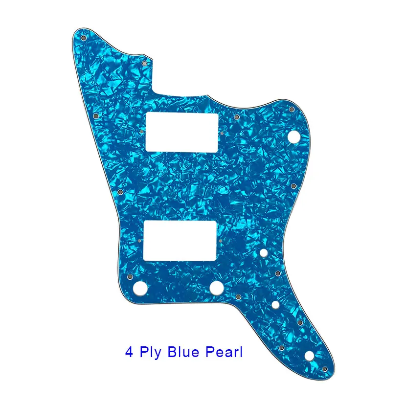 4 ply blue pearl Pleroo гитарные аксессуары накладки и 13 винтов для MIJ Jazzmaster гитары с PAF Humbuckers и без верхней кнопки управления - Цвет: 4 ply blue pearl