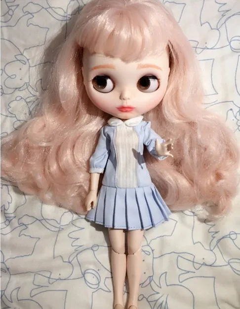 Новая Одежда для кукол Blyth blue платье Кукла наряд(подходит для Блит, BJD, azone, pullip, Lati, 1/6 кукла