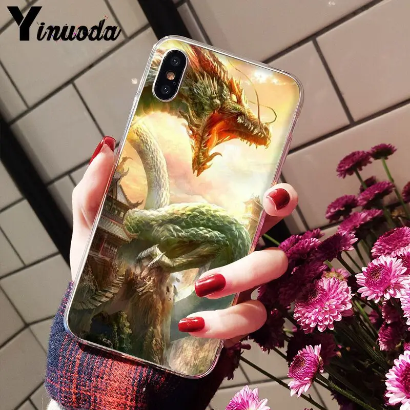 11pro MAX китайский стиль Дракон Мягкий Силиконовый ТПУ чехол для телефона iPhone 5 5Sx 6 7