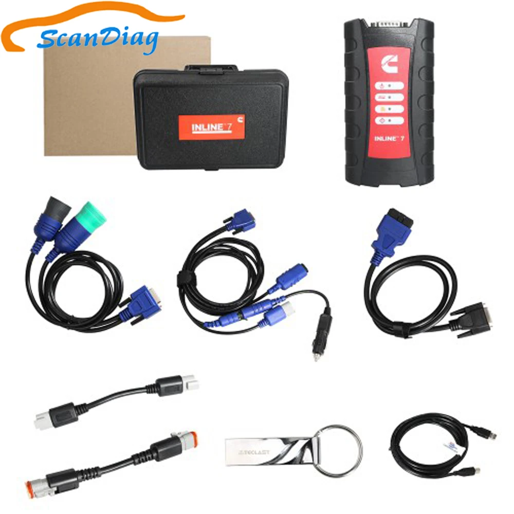 Инструмент для диагностики грузовика со встроенным 7 адаптерами передачи данных