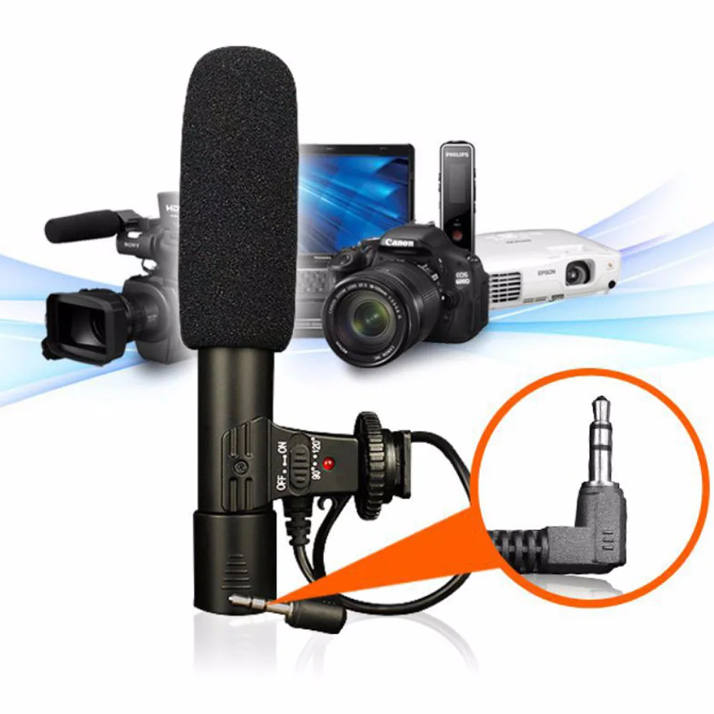 Лидер продаж Studio Digital Video Stereo запись мм 3 5 микрофоны для камера Canon Nikon|Микрофоны| |