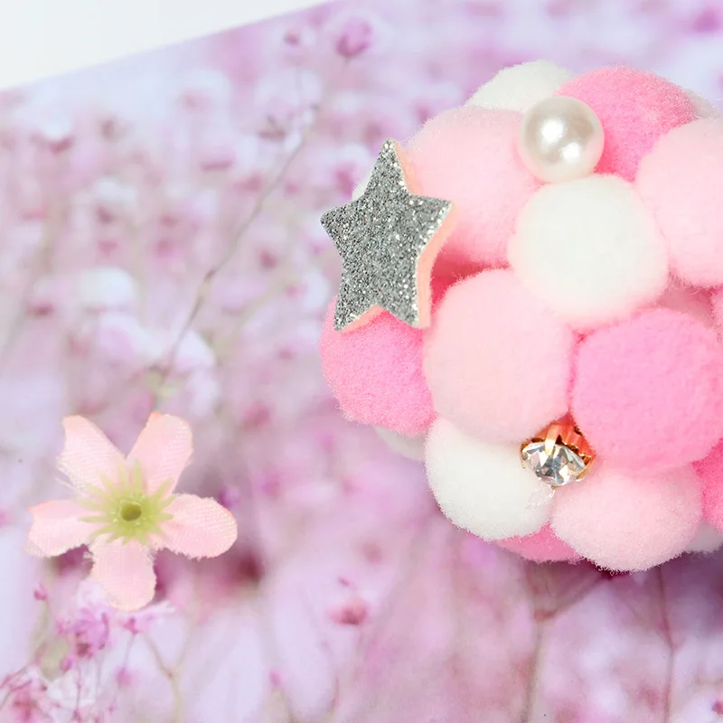 Новый красочный плюшевый шар кекс Топпер звезда жемчуг кристалл торт для свадьбы