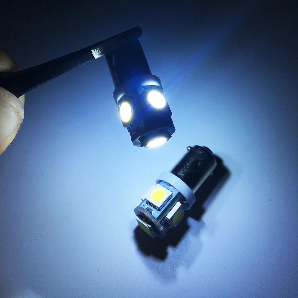 Бесплатная доставка! 10 шт. T11 T4W H6W 363 белый 5050 SMD 5 светодиодов 233 BA9S задняя крышка