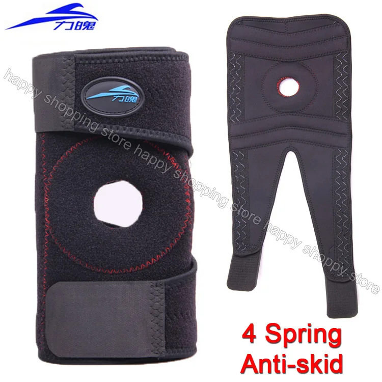 1PCS 4 Spring Knee braces &amp supports Anti-skid Elastic Kneecap massager pain relief sports Patella Brace basketball Support | Спорт и