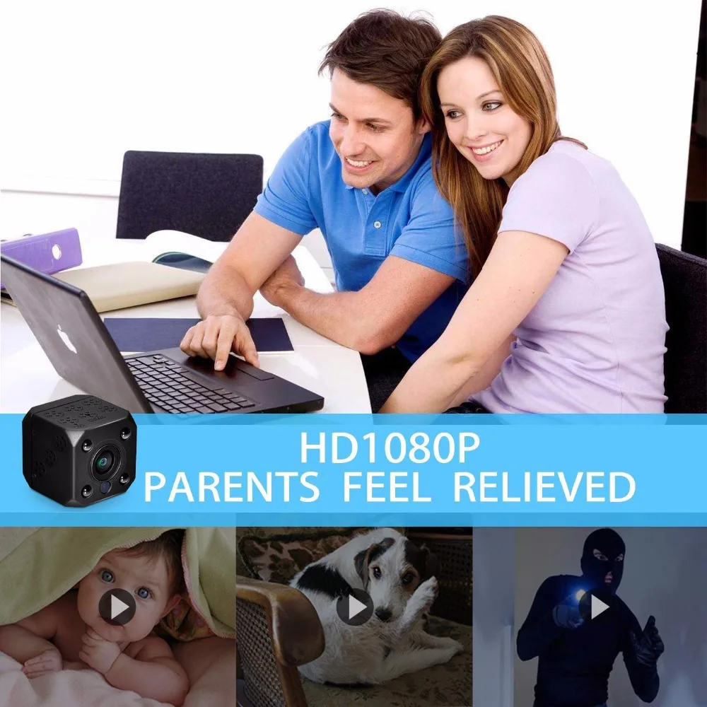 HD 1080 P WiFi мини камера с автоматическим ночным видением няня микро для домашнего