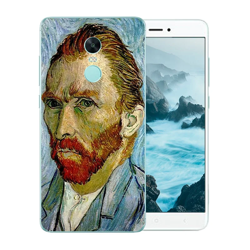Для Xiaomi Redmi Note 4X чехол мягкий на заднюю панель телефона Ван Гог шаблон для 4 Чехлы