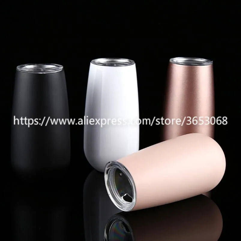 

Wholesale Egg Wine color 6OZ stainless steel tumbler cup