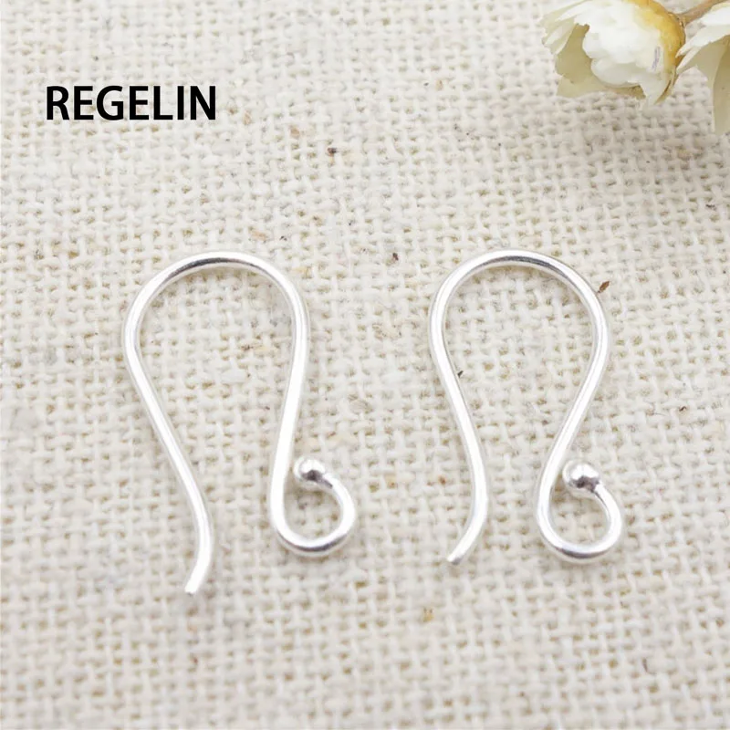 

REGELIN U shap925 Silver Ear Jewelry Hook Bowl Earring Space 1pair DIY Fashion Earrings Pure Silver Earring Settings