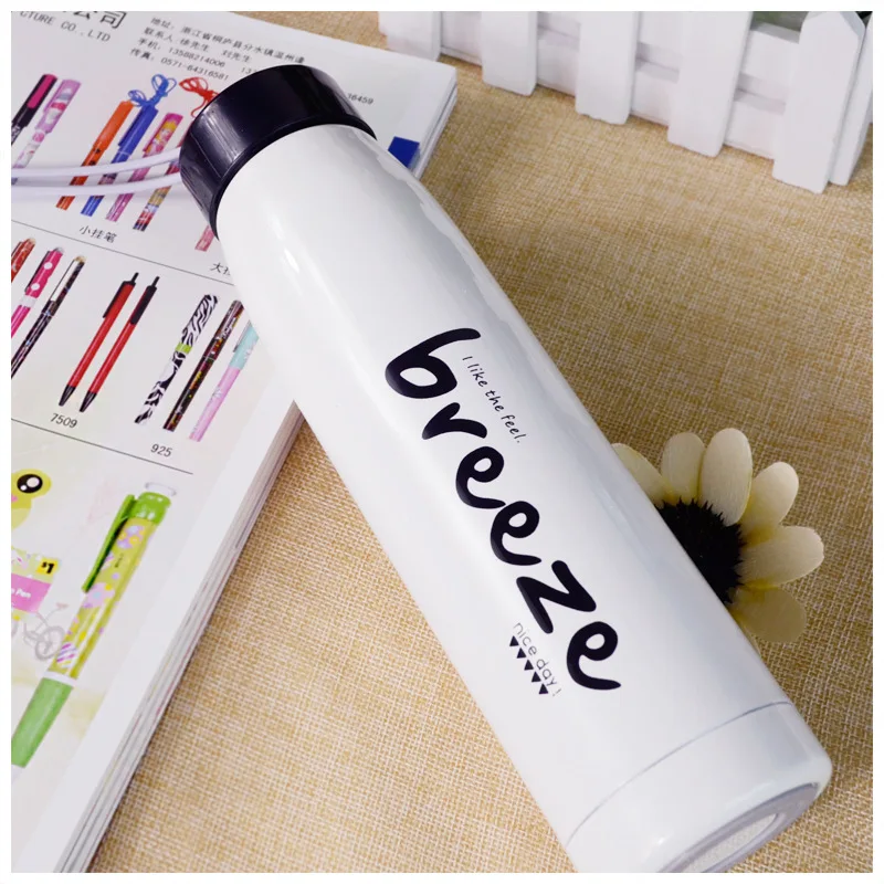 Черный и белый солнечный день чашка Корейская Спортивная Студенческая бутылка