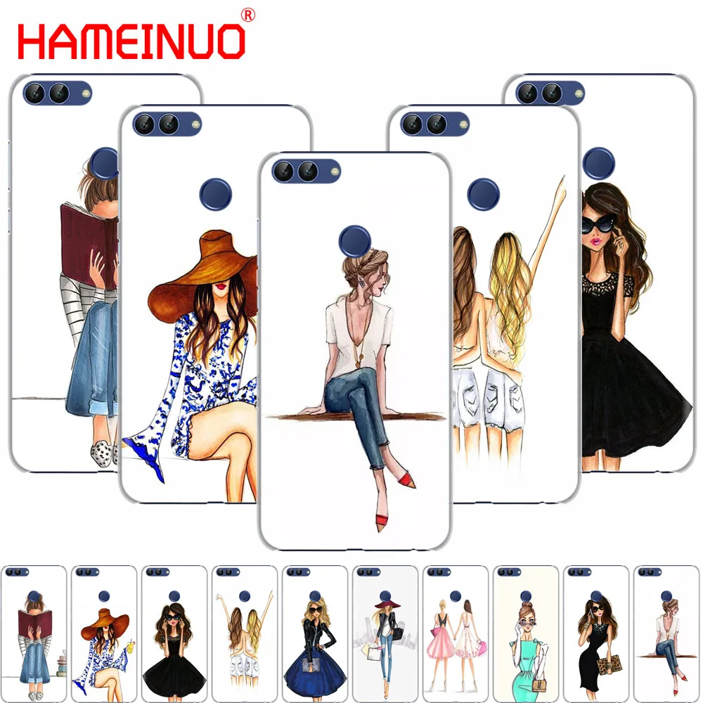 HAMEINUO красивый чехол для сотового телефона с надписью Love Dress Shopping Girl huawei Honor 7C Y5 Y625