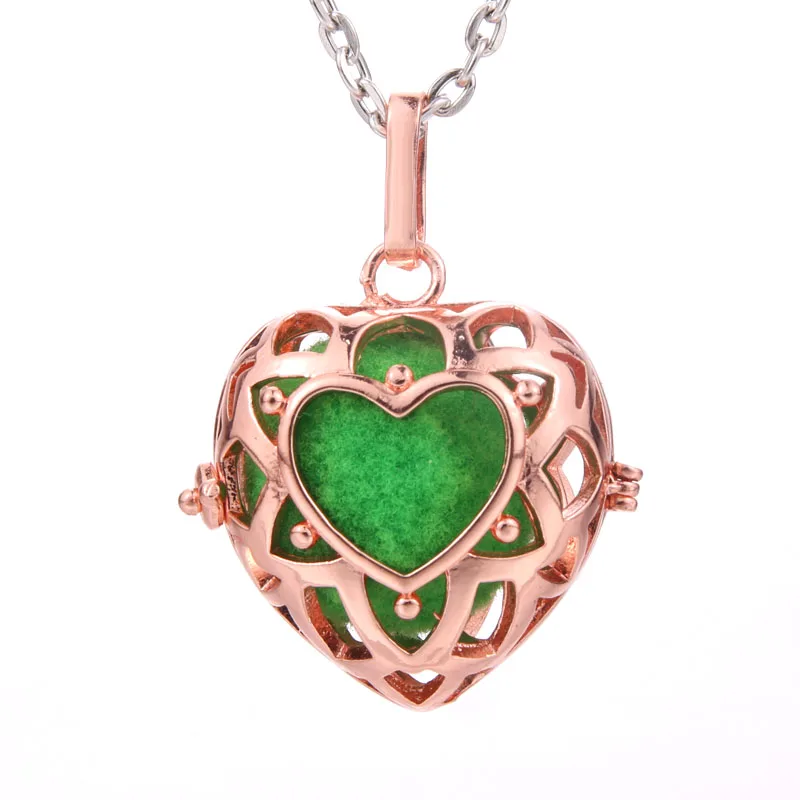 N2273-Rosegold 1 шт. 70 см цветок ароматерапия парфюмерные эфирные масла диффузор ожерелье медальон ожерелье кулон Ловец снов черепаховое ожерелье - Окраска металла: N2273-Rosegold